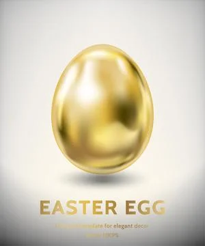 Old Gold Easter Egg Template Stock Illustration