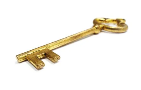 Old gold key Stock Photos