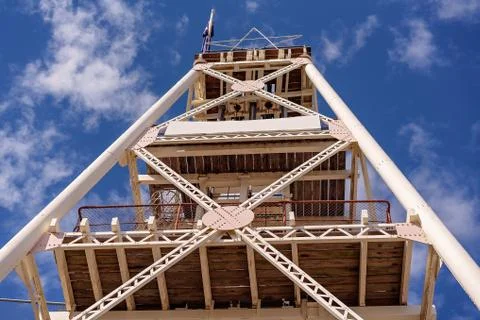 Old Gold Mining Tower Now Defunct Stock Photos