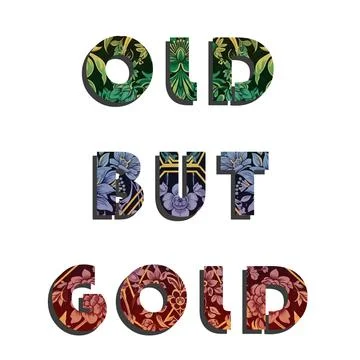 Old but gold vintage text Stock Illustration