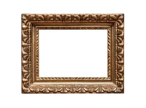 Old golden frame. Stock Photos