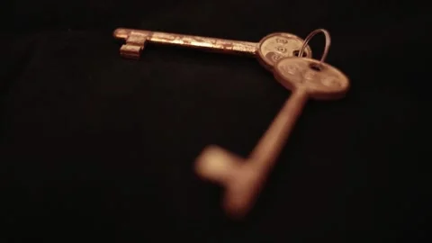 Old golden key Stock Footage 132280515