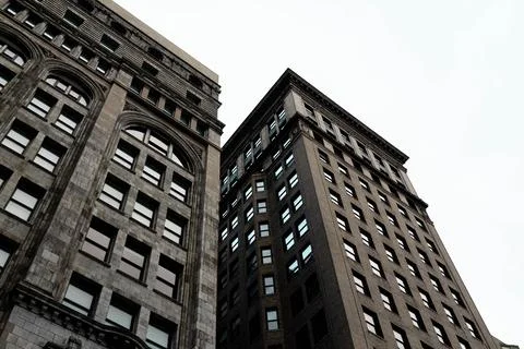 Old Gothic Building shot from below Stock Photos