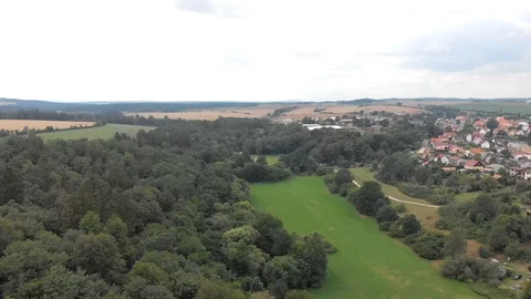 Old gothic cathedral. czech castles video from the drone. Vídeos de archivo 113542571