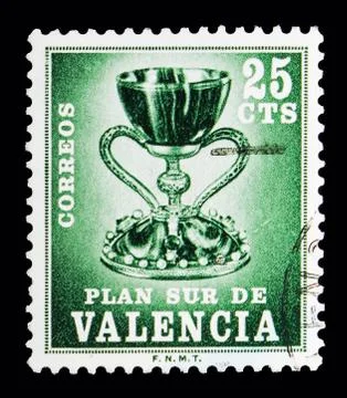 Old Gothic cup, Plan Sur de Valencia, serie, circa 1968 Stock Photos
