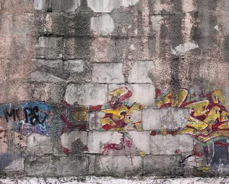 Old graffiti wall Stock Photos