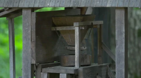 Old grain mill at Astra Museum, Sibiu Stock Footage 53524765