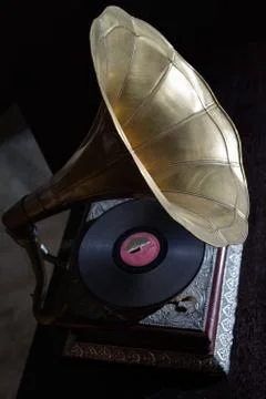 Old gramaphone Stock Photos