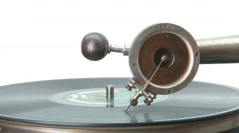 Old gramophone Stock Footage 310096