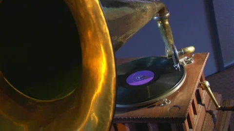 Old Gramophone  Stock Footage 399538