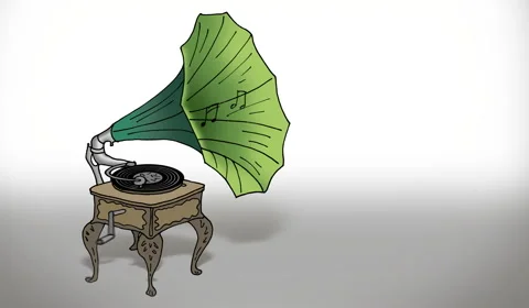 Old gramophone Stock Footage 1046649