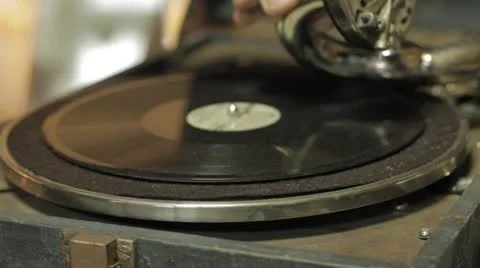 Old gramophone Video stock 12227757