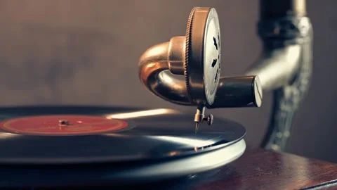 Old gramophone Video stock 310303256