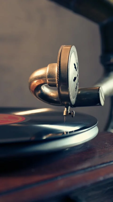Old gramophone Video stock 310303260