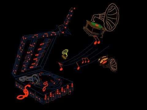 Old gramophone Stock Illustration