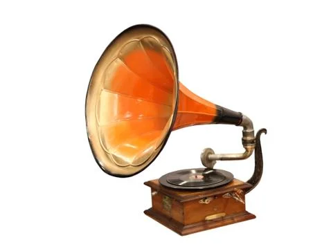 Old gramophone 스톡 사진