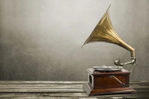 Old gramophone Stock Photos