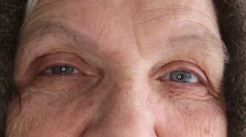 Old Grandmother Looking At The Camera 3 Stock Footage 47017726