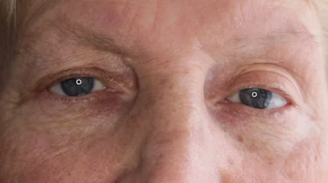 Old Grandmother Looking At The Camera Stock Footage 47017815