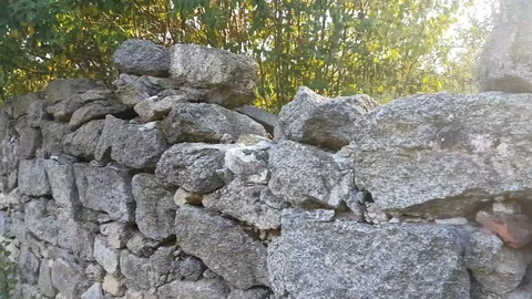 Old Granite Drystone Wall Vídeos de archivo 97206922