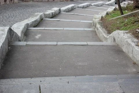 Old granite staircase Stock Photos