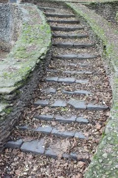 Old granite staircase Stock Photos