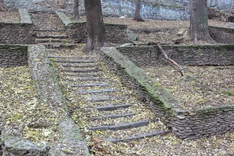 Old granite staircase Stock Photos