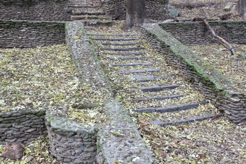 Old granite staircase Stock Photos