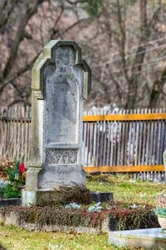 Old grave in the cemetery in Thuringia Stock Photos
