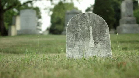 Old Grave Stone Stock Footage 37215530