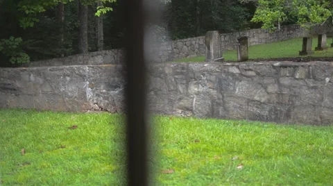 Old Graveyard Inside Church Stock-Footage 65141711