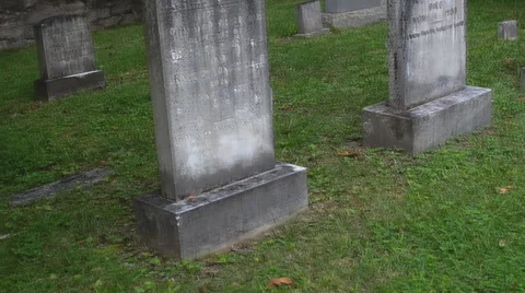 Old Graveyard Pan Right Stock-Footage 65143116