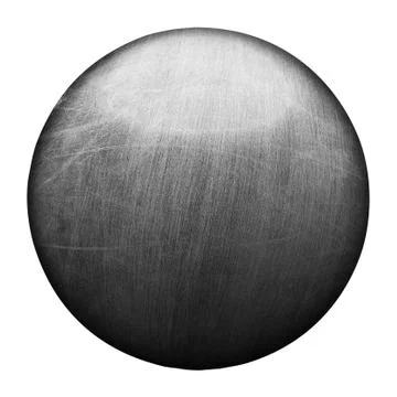 Old gray and rust metallic ball. Illustrazione stock