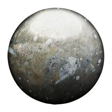 Old gray and rust metallic ball. Stock Illustration