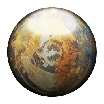 Old gray and rust metallic ball. Stock Illustration