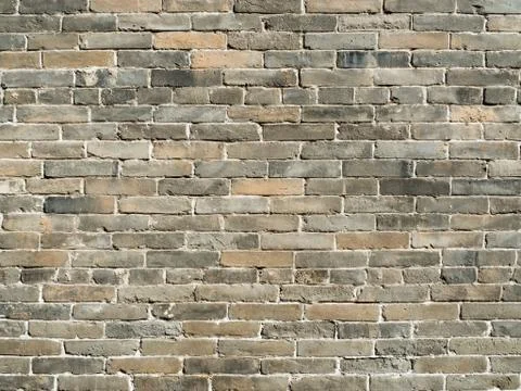 Old gray brick wall texture background Stock Photos