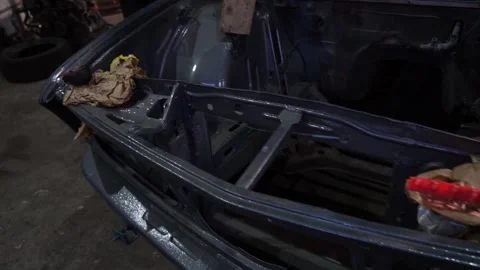 Old gray car 스톡 동영상 220874930