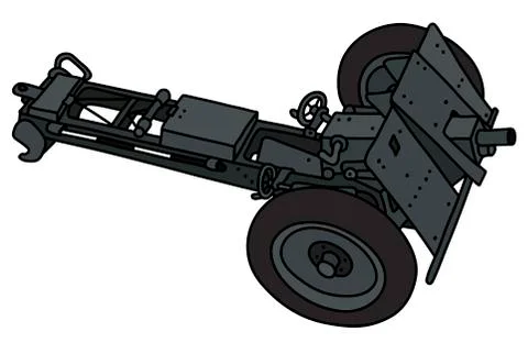 The old gray field cannon Stock Illustration