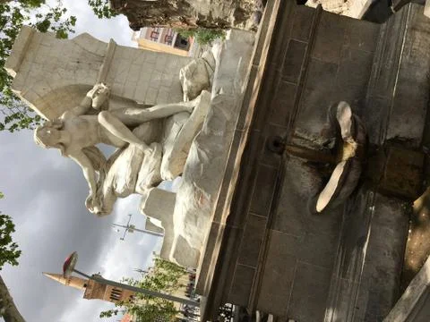 Old greece statue in the centre of setif city Stock Photos