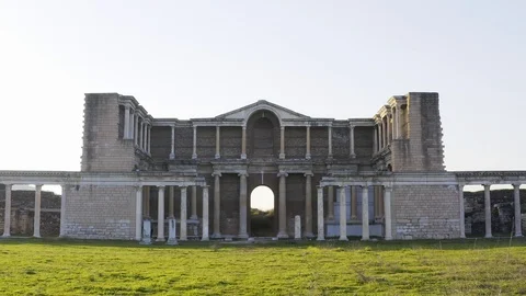 Old Greece Structure Aerial View 4 Vídeo Stock 122355962