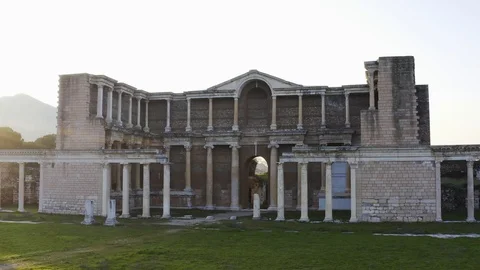 Old Greece Structure Aerial View 7 Video stock 122357524