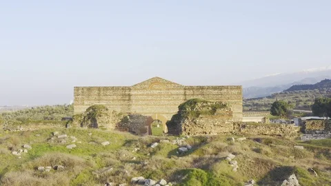 Old Greece Structure Aerial View 12 Vídeo Stock 122359225