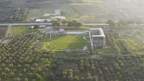 Old Greece Structure Aerial View 11 Video stock 122359500