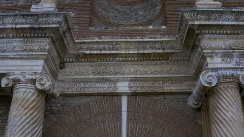 Old Greece Structure Aerial View Vídeo Stock 122360183