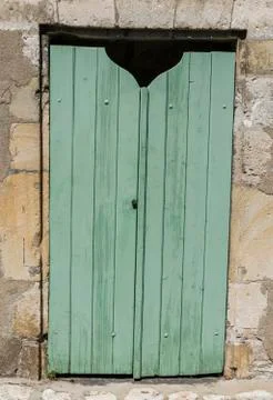 Old green door Stock Photos