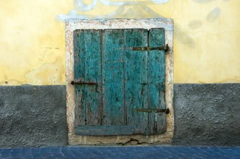 Old green door Stock Photos