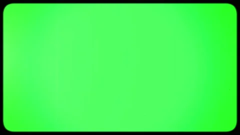 Old green TV screen. Effect of an old TV with a kinescope on a green screen Stock Footage 163091657