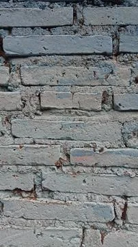 Old grey brick wall background texture, copy space Stock Photos