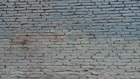 Old grey brick wall background texture, copy space Stock Photos