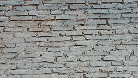 Old grey brick wall background texture, copy space Stock Photos